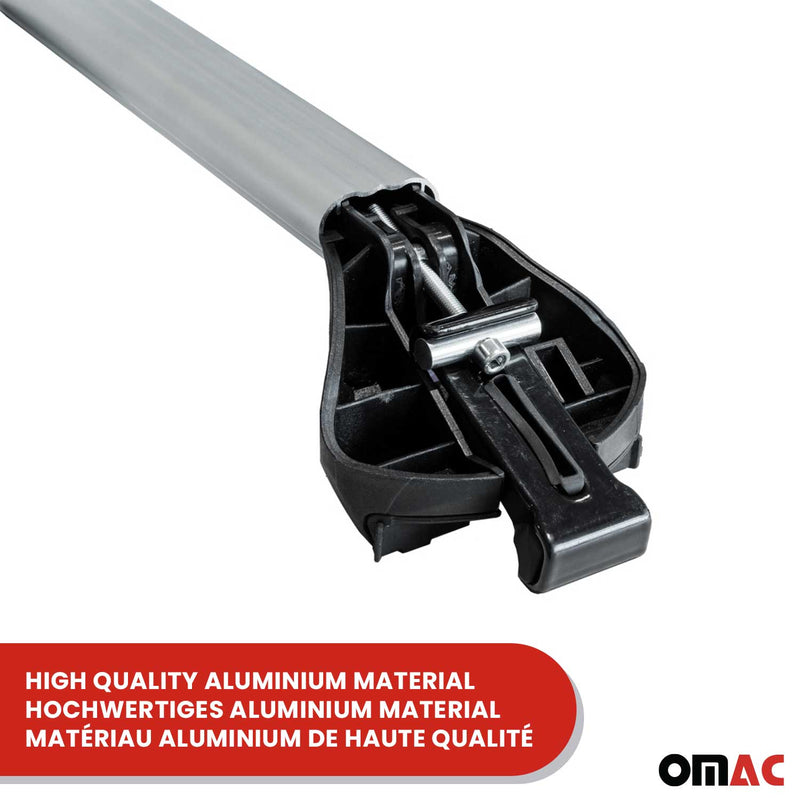 Dachträger Grundtäger für Audi Q4 2021-2025 100kg Aluminium Silber 2 tlg ABE