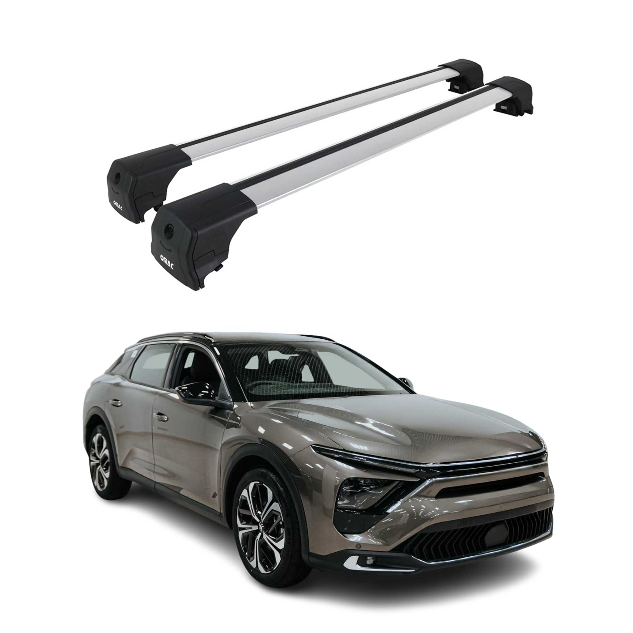 Dachträger Gepäckträger für Citroen C5 X 2022-2026 Silber Aluminium 2tlg