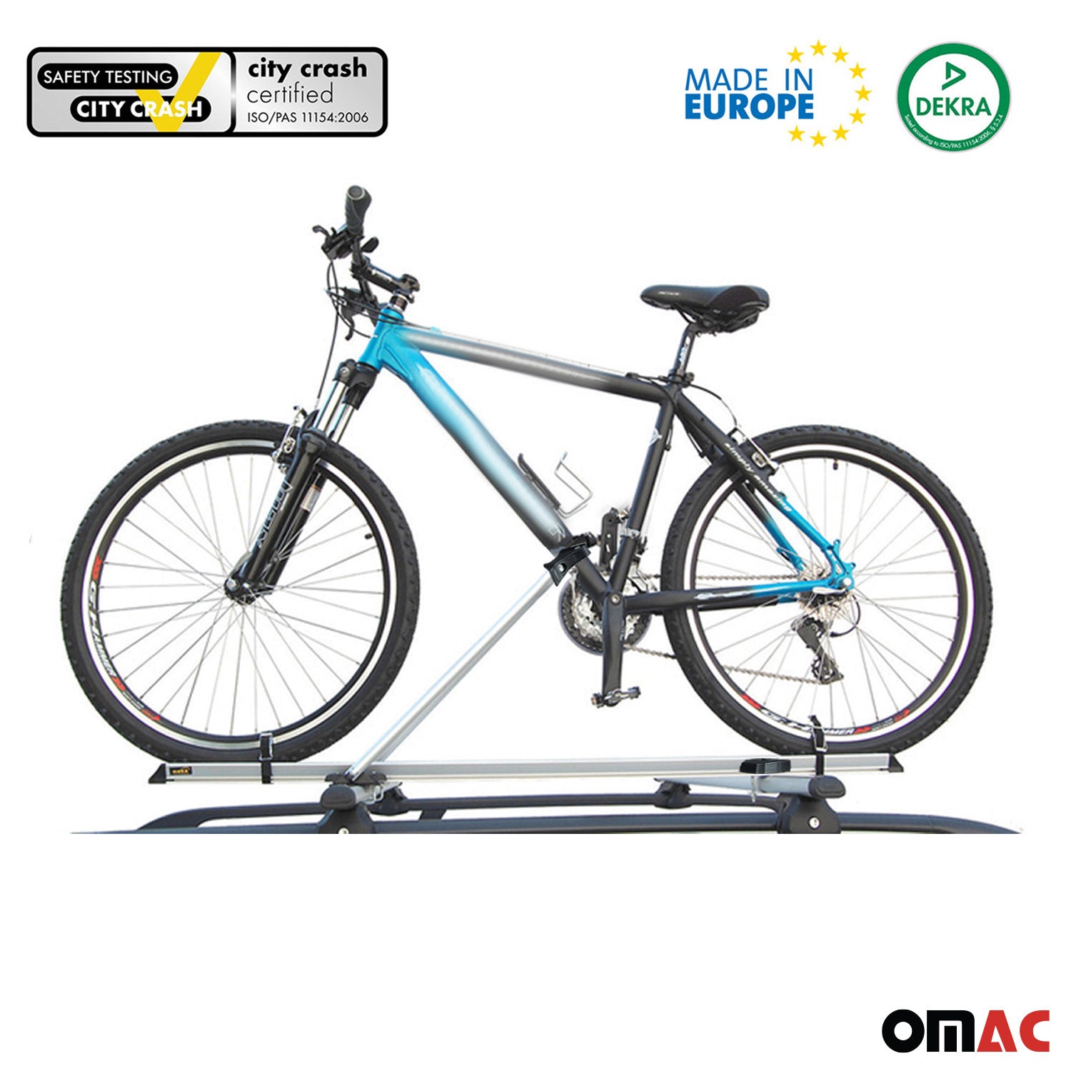 Fahrradträger Dachfahrradträger bis 17kg Aluminium Silber Fahrradhalter 2tlg