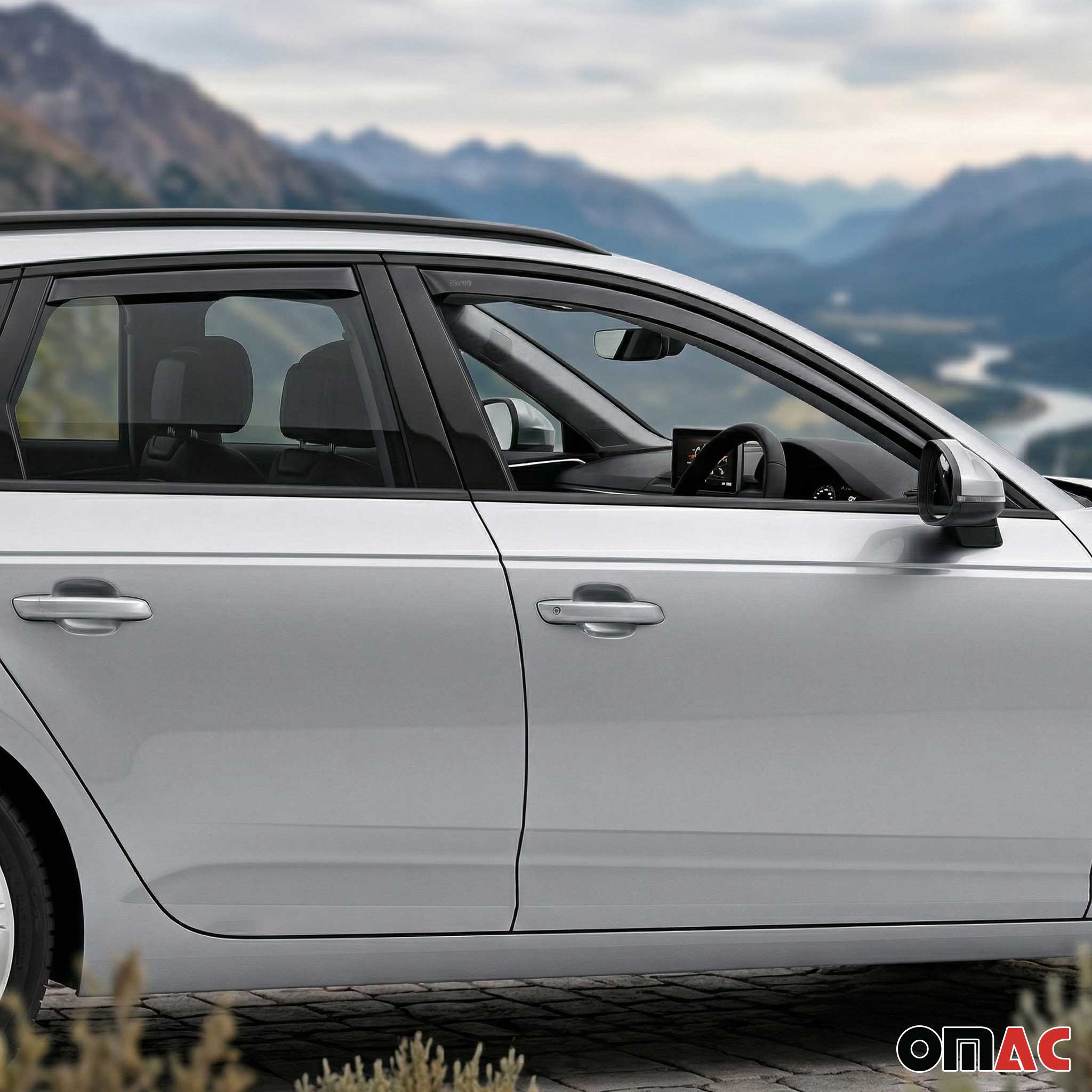 Windabweiser Regenabweiser für Audi A4 Allroad B9 2016-24 Kunststoff Schwarz 4x