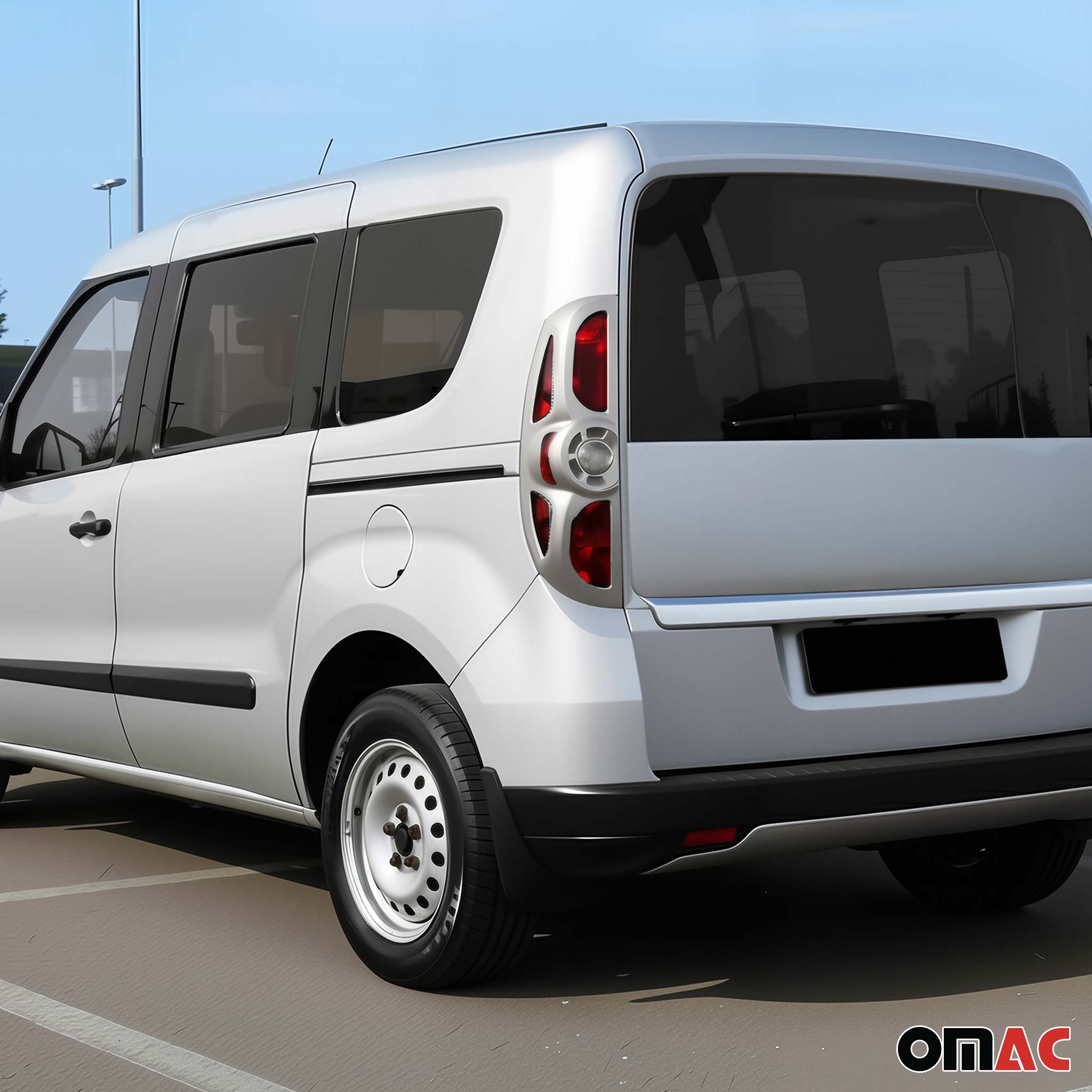 Rücklicht Leisten Heckleuchte für Opel Combo D 2012-2019 Chrom ABS Matt 2tlg