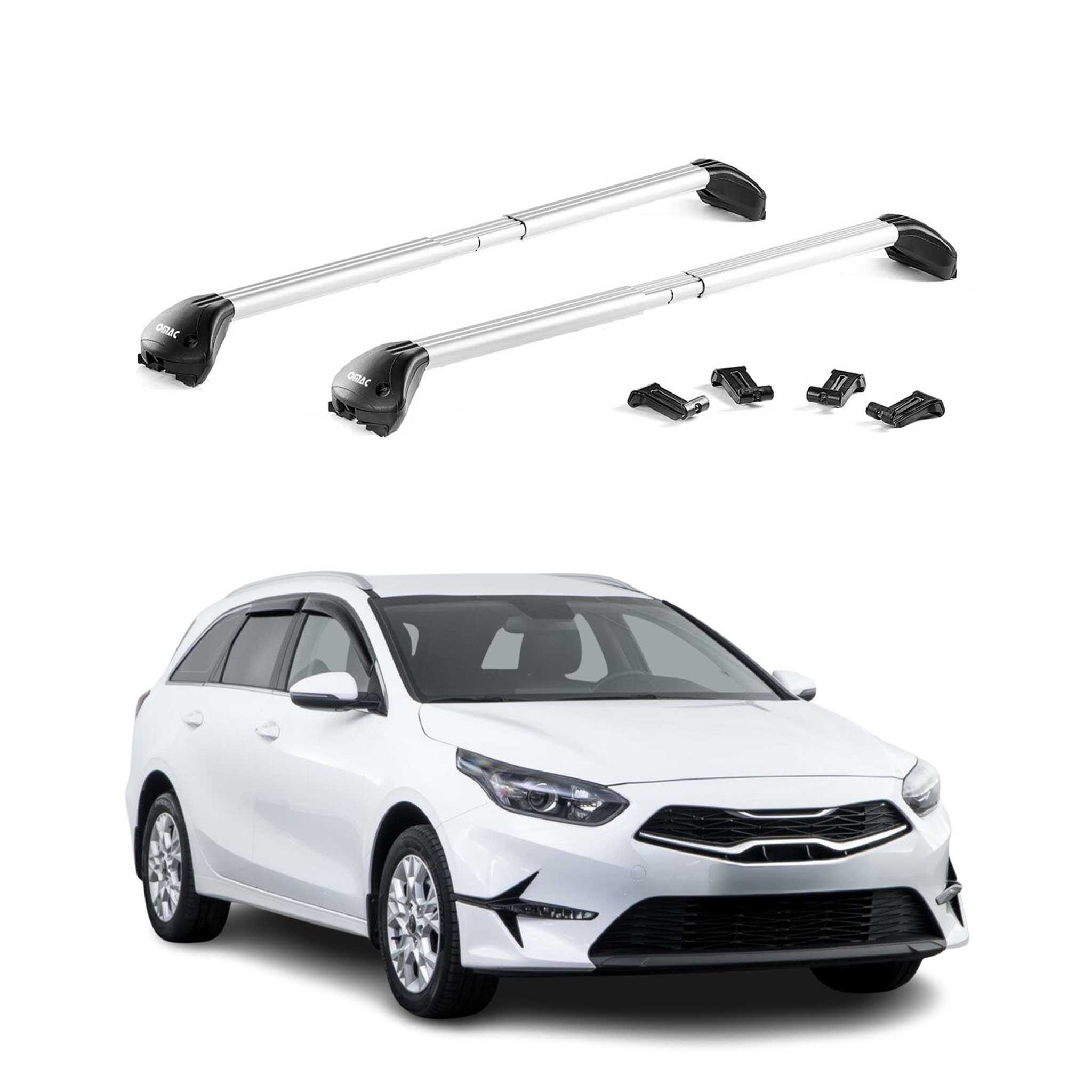 Dachträger Grundtäger für Kia Ceed III Kombi 2019-2026 100kg Alu Silber ABE