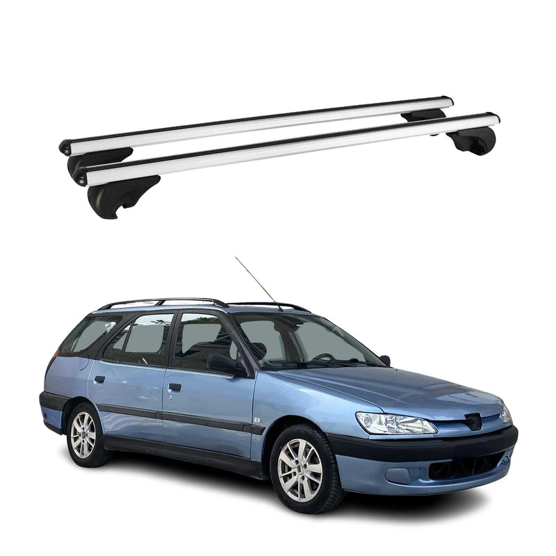 Dachträger Grundtäger für Peugeot 306 Kombi 1997-2001 75kg Alu Silber 2 tlg