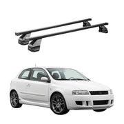 Menabo Dachträger Grundtäger für Fiat Stilo 2001-2010 3tür 75kg Stahl Schwarz 2x