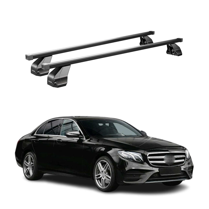Menabo Dachträger für Mercedes E Klasse W213 Limo 2016-2023 75kg Stahl Schwarz