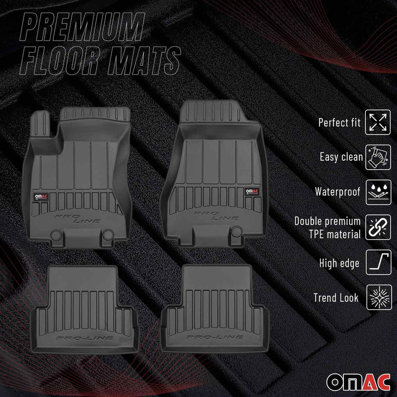 2008-2013 Nissan X-Trail Fußmatten TPE Schwarz 4 tlg