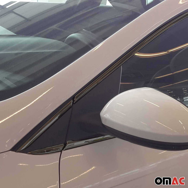 Fensterleisten Zierleisten für Renault Megane 2015-2020 Edelstahl Dunkel 12tlg