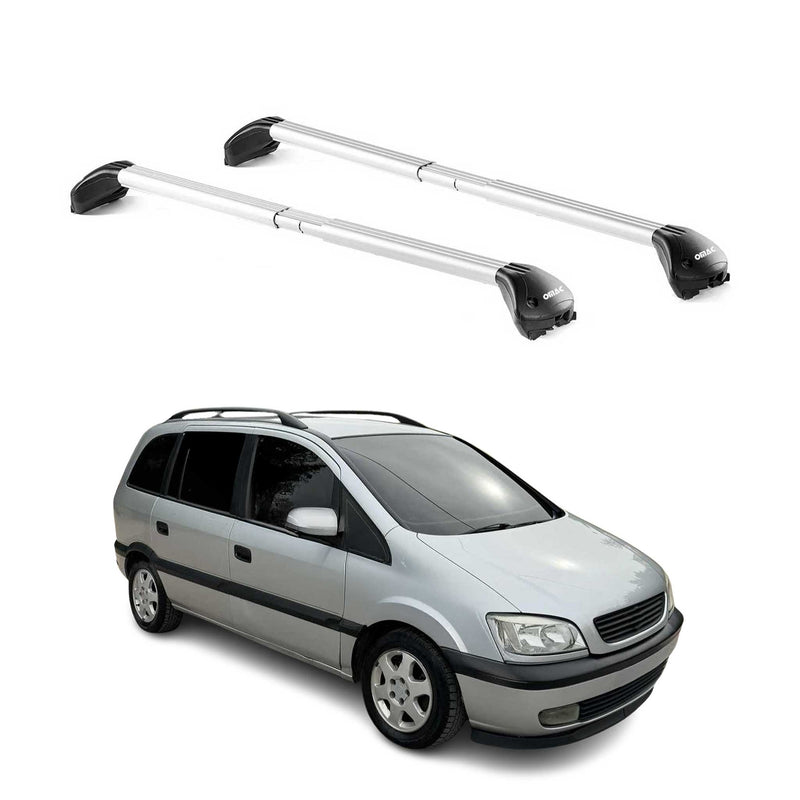 Dachträger Grundtäger für Opel Zafira A 1999-2005 5 tür 100kg Alu Silber 2x ABE