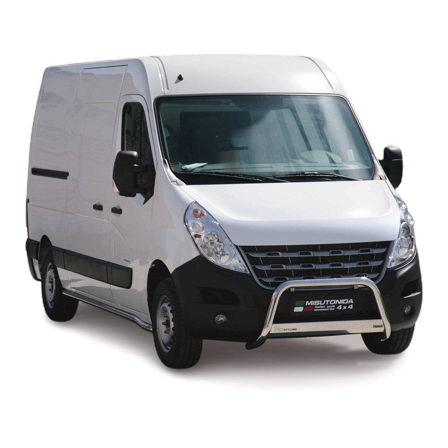 Frontbügel Frontschutzbügel für Renault Master 2010-2018 Grau Edelstahl ø63 mm