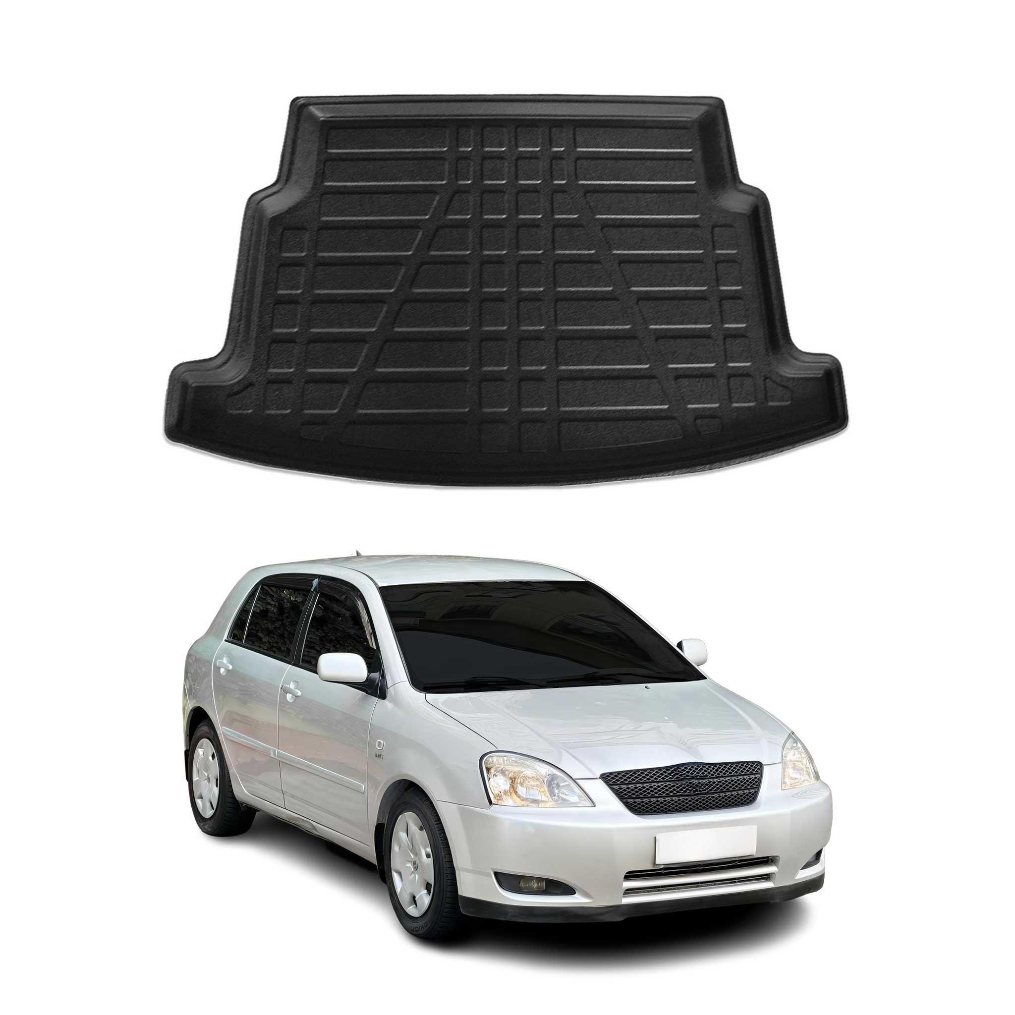 Kofferraumwanne Laderaumwanne für Toyota Corolla 2002-2007 Schrägheck Gummi