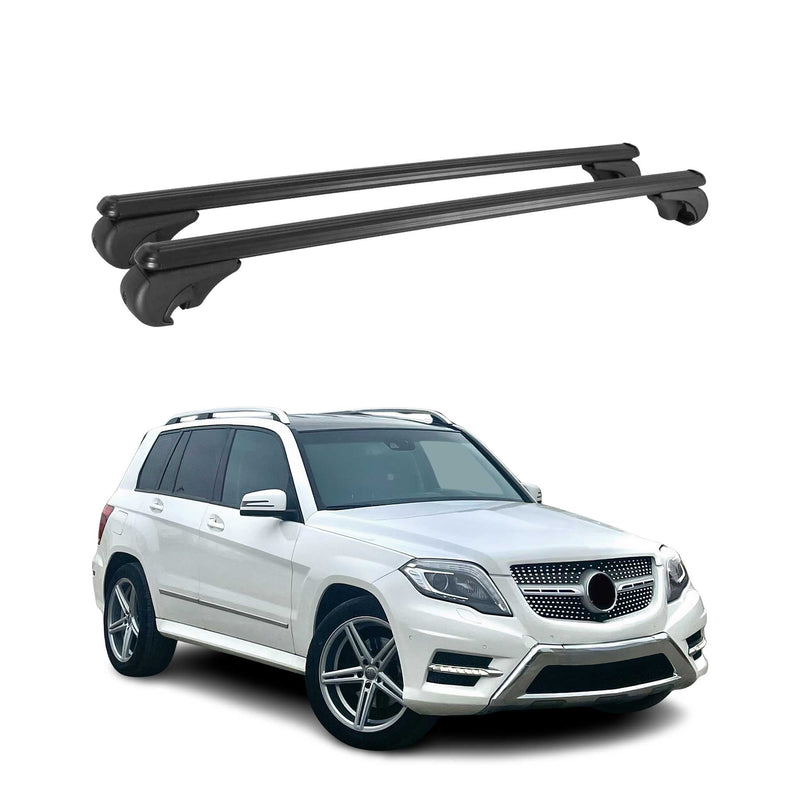Dachträger für Mercedes GLK X204 2008-2015 Gepäckträger Grundträger Alu Schwarz