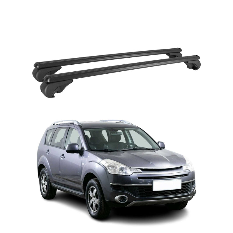 Dachträger Grundtäger für Citroen C-Crosser 2007-2012 75kg Alu Schwarz 2 tlg