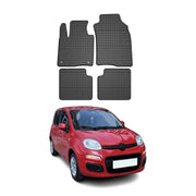OMAC Gummi Fußmatten für Fiat Panda 2011-2021 Automatten Gummi Schwarz 4tlg