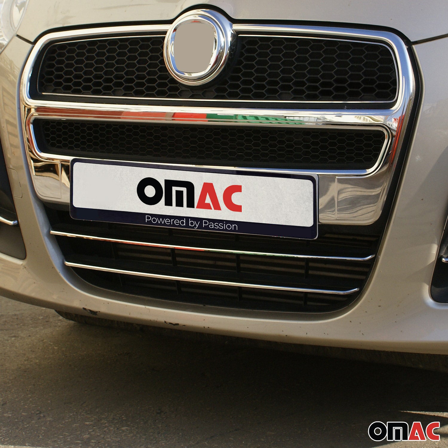 Kühlergrill Leisten Grillleisten für Fiat Doblo 2010-2014 Edelstahl Chrom 2tlg