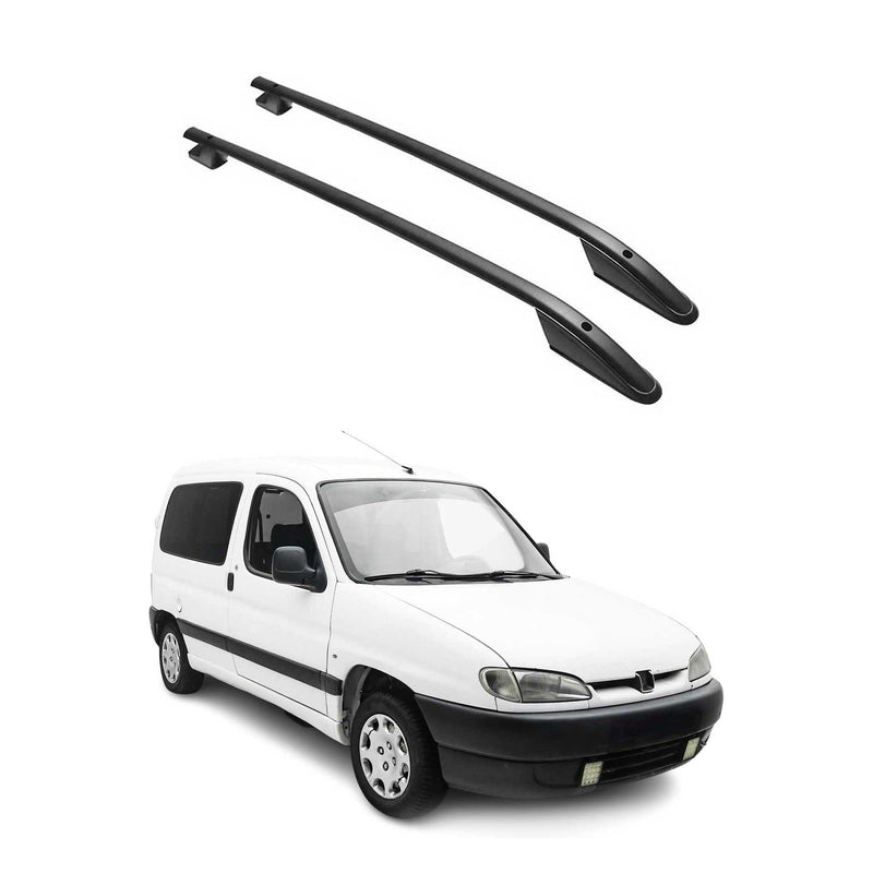 Aluminium Dachreling Querträger für Peugeot Partner Citroen Berlingo Schwarz