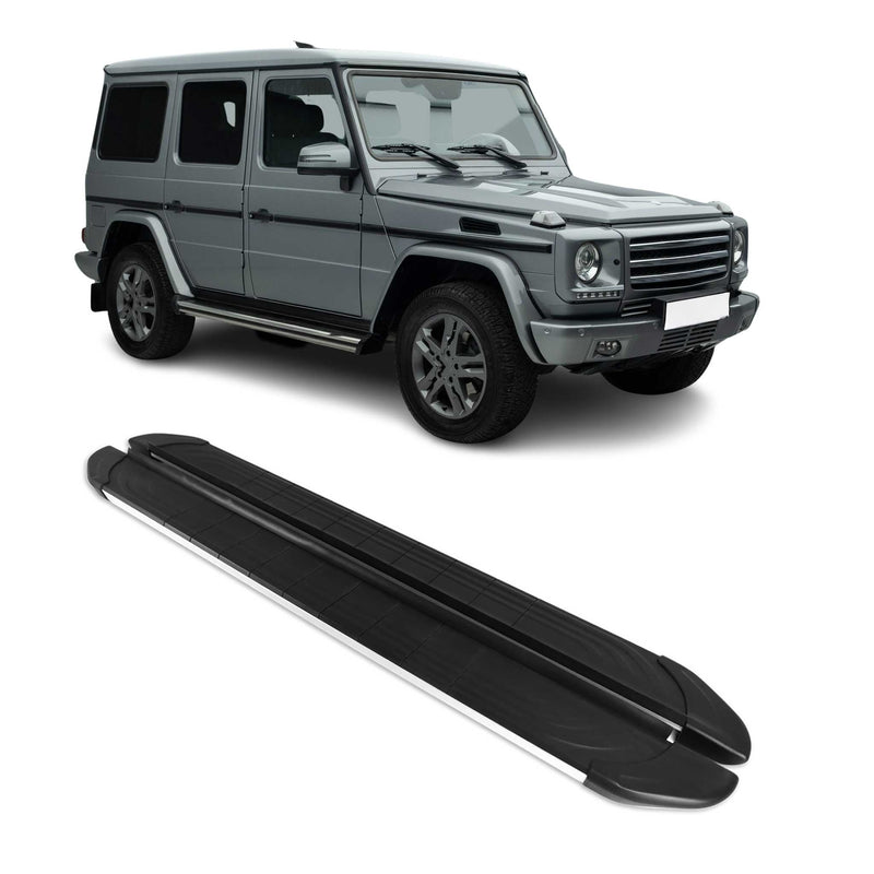 Trittbretter Seitenschweller für Mercedes G Klasse W463 2007-2018 Schwarz Alu