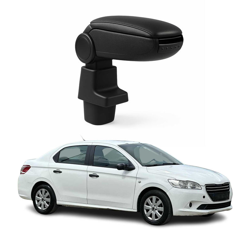 Mittelarmlehne Armlehne Mittelkonsole für Peugeot 301 2012-2021 PU-Leder Schwarz