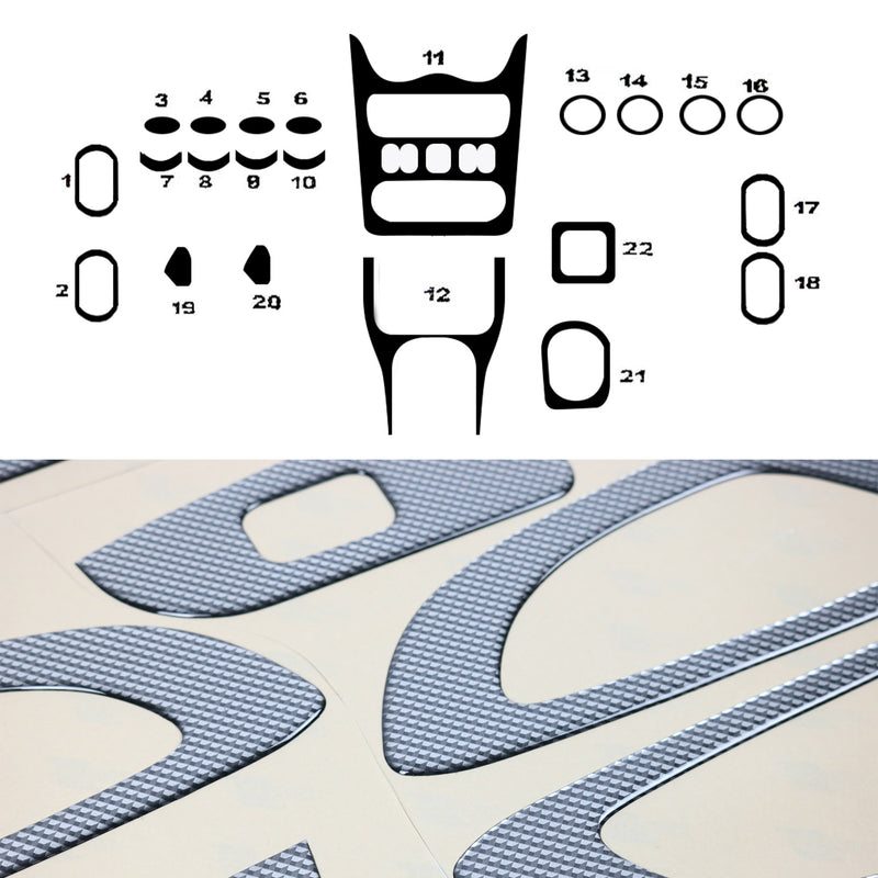 Innenraum Dekor Cockpit für Dacia Sandero 2008-2011 Carbon Optik 22tlg