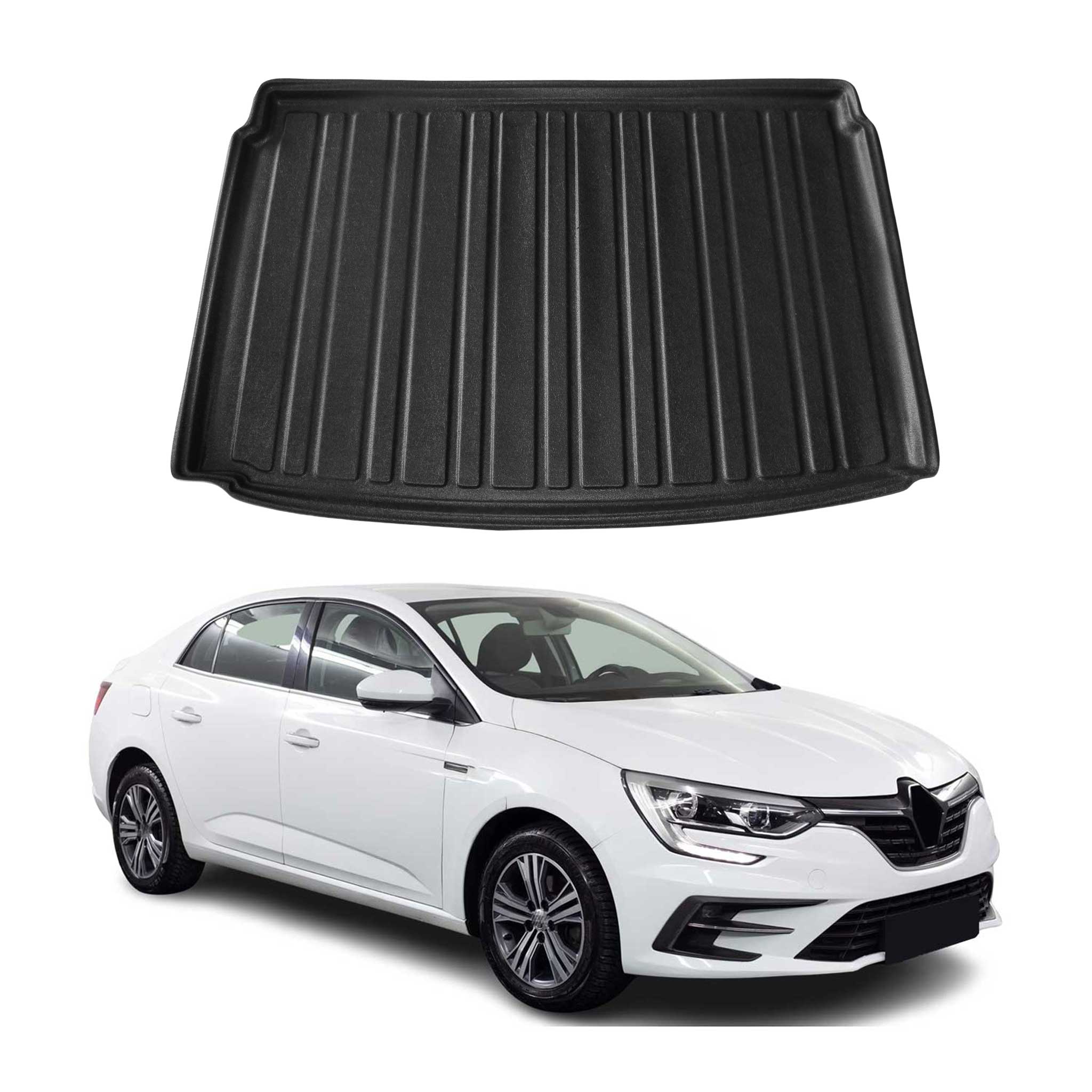Kofferraumwanne Laderaumwanne für Renault Megane 2016-2022 Gummi TPE Schwarz