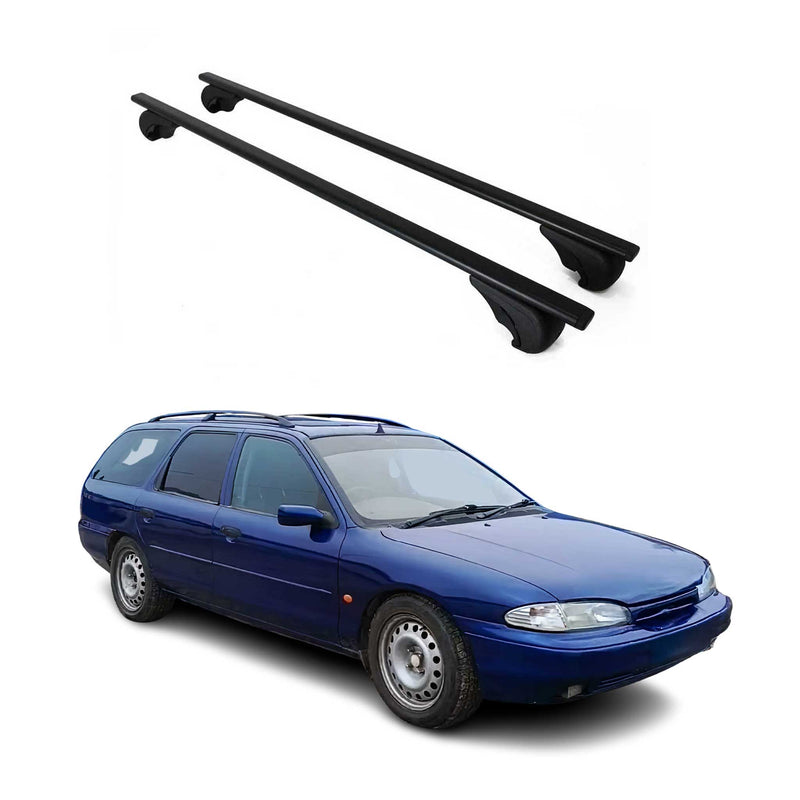Dachträger Gepäckträger für Ford Mondeo Turnier 1993-2000 Grundträger Schwarz 2x