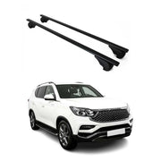Dachträger Grundtäger für SsangYong Rexton 2017-2026 75kg Metall Schwarz 2 tlg