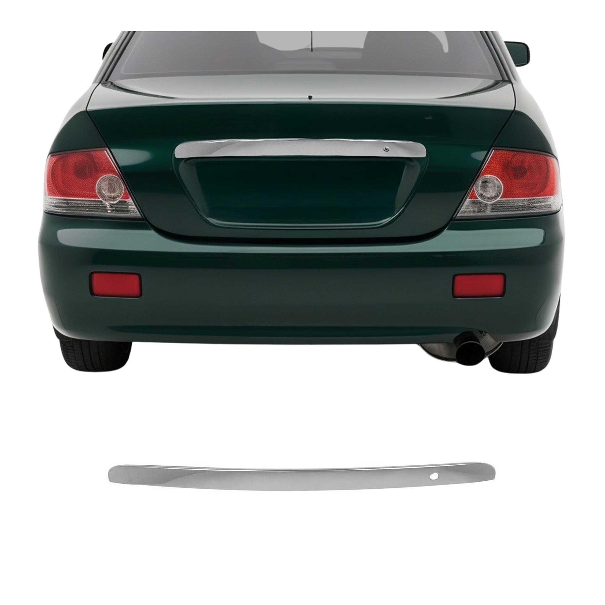 Kofferraumleiste Heckleiste für Mitsubishi Lancer 2003-2007 Edelstahl Chrom