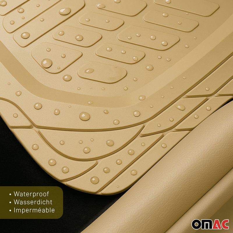 Audi A5 Fußmatten Zuschneidbar Gummi Beige 4 tlg