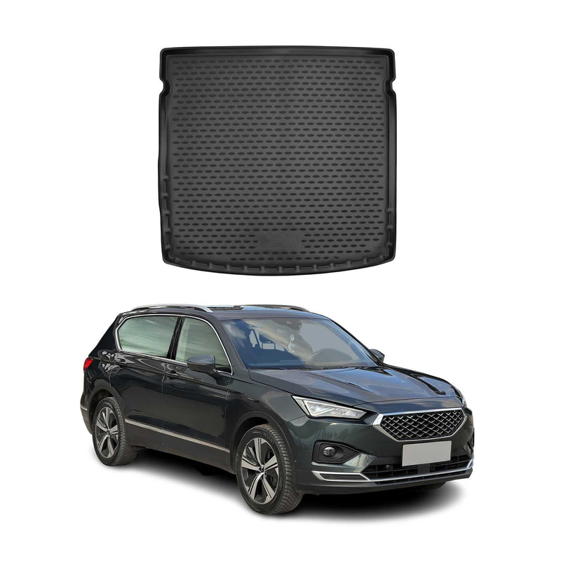 Kofferraummatte Kofferraumwanne für Seat Tarraco 2018-2024 Gummi TPE Schwarz
