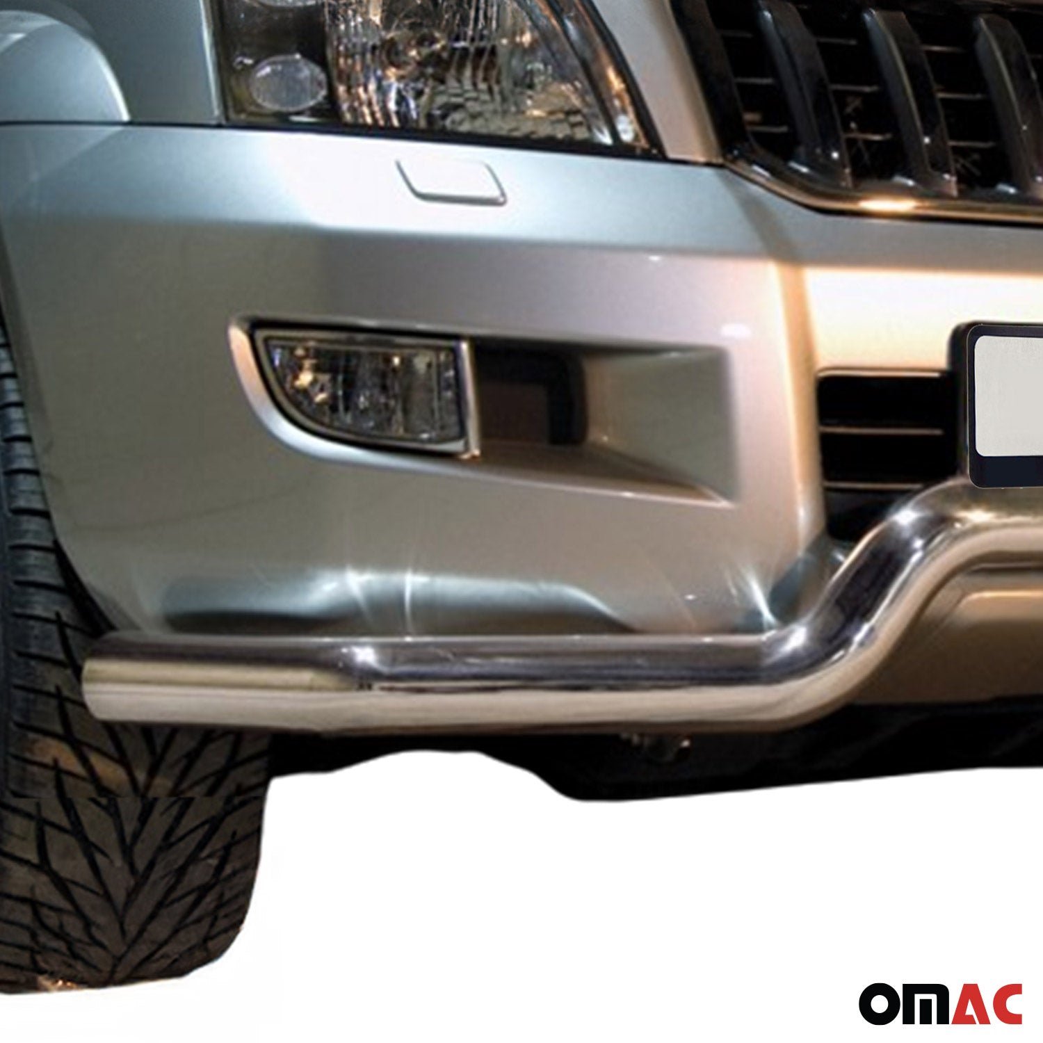 Frontbügel Frontschutzbügel für Toyota Land Cruiser 120 2003-2009 Silber ABE