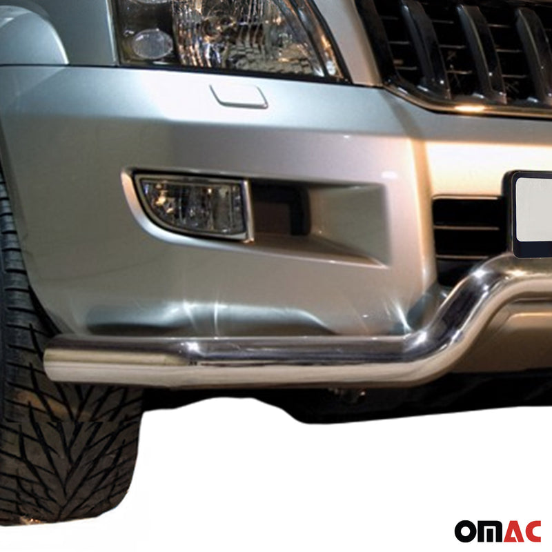 Frontbügel Frontschutzbügel für Toyota Land Cruiser 120 2003-2009 Silber ABE