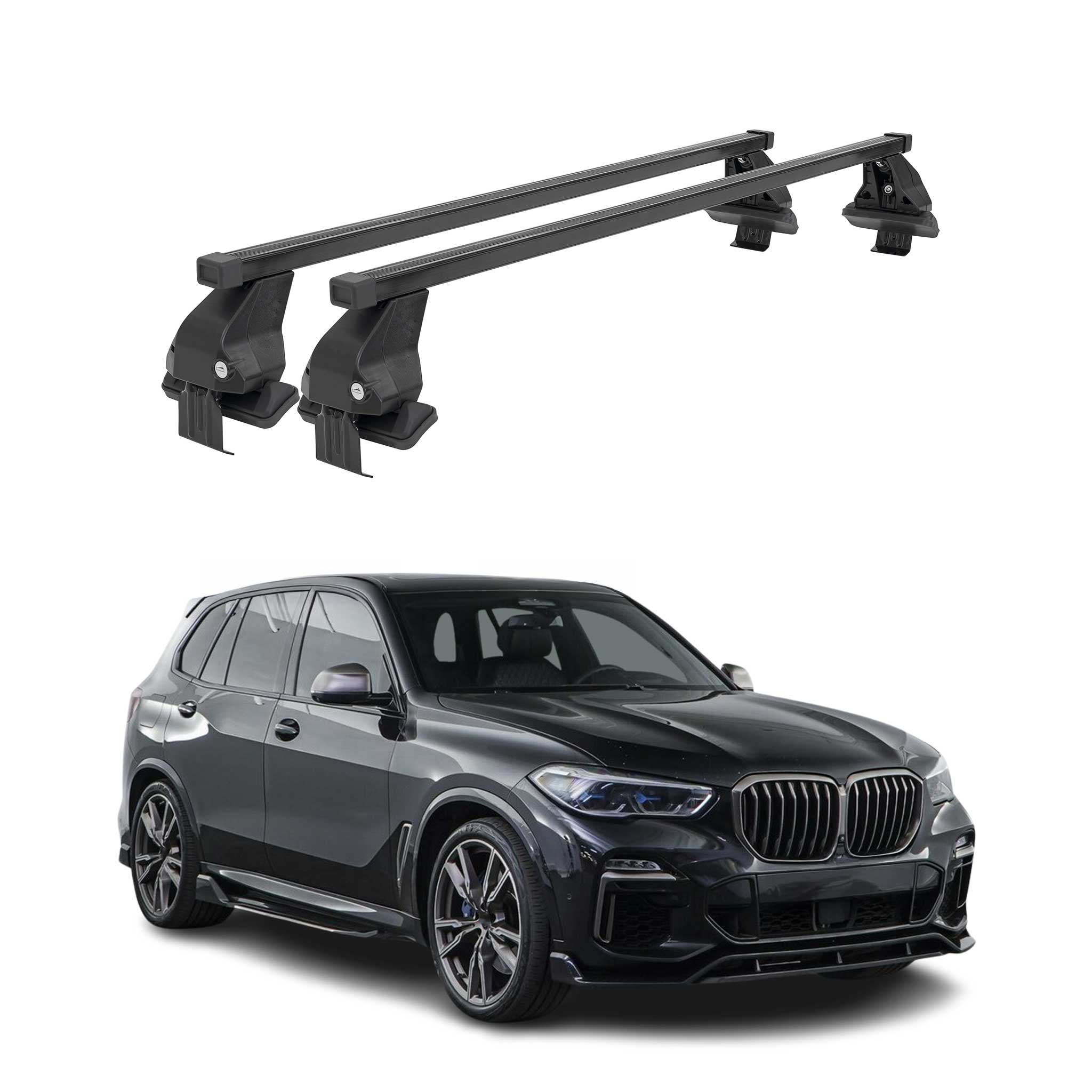 Menabo Dachträger Grundtäger für BMW X5 G05 2019-2026 75kg Schwarz Stahl 2x