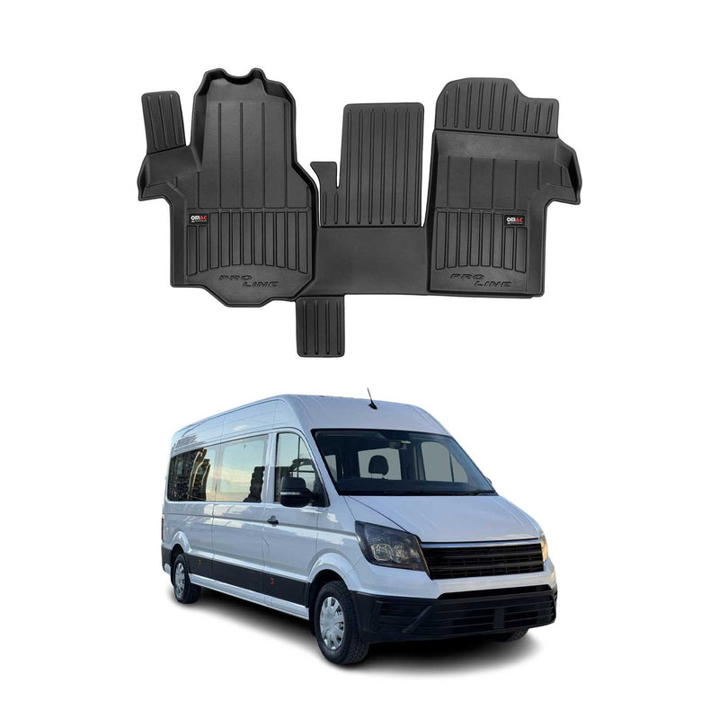 OMAC Gummi Fußmatten für VW Crafter 2016-2024 Premium TPE Automatten Schwarz 1x