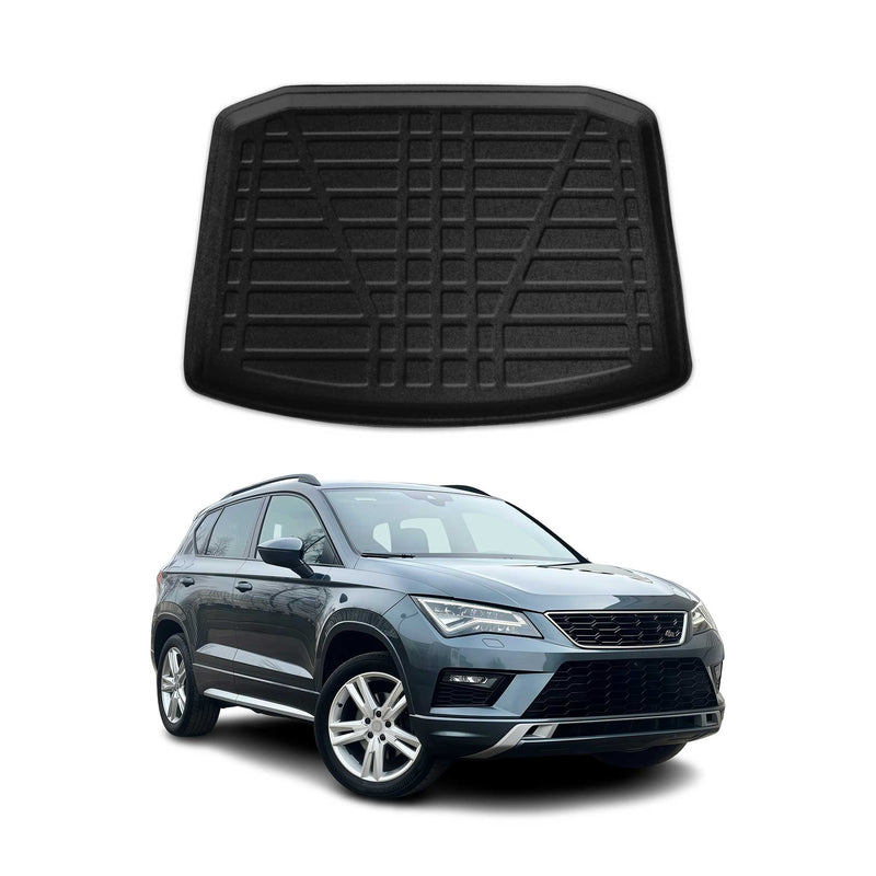 Kofferraumwanne Laderaumwanne für Seat Ateca 2017-2025 Gummi TPE Schwarz