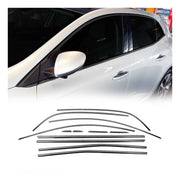 Fensterleisten Zierleisten für Renault Megane 2015-2020 Edelstahl Dunkel 12tlg