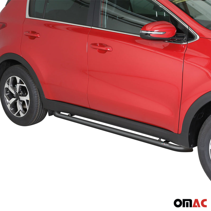 Stahl Seitenschweller Schwellerrohre für Kia Sportage 2016-2020 Schwarz