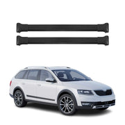 Dachträger Grundtäger für Skoda Octavia Scout mk3 Kombi 2013-2020 Alu Schwarz 2x