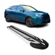 Trittbretter Seitenschweller Seitenbretter für Hyundai Santa Fe 2018-23 Alu Grau