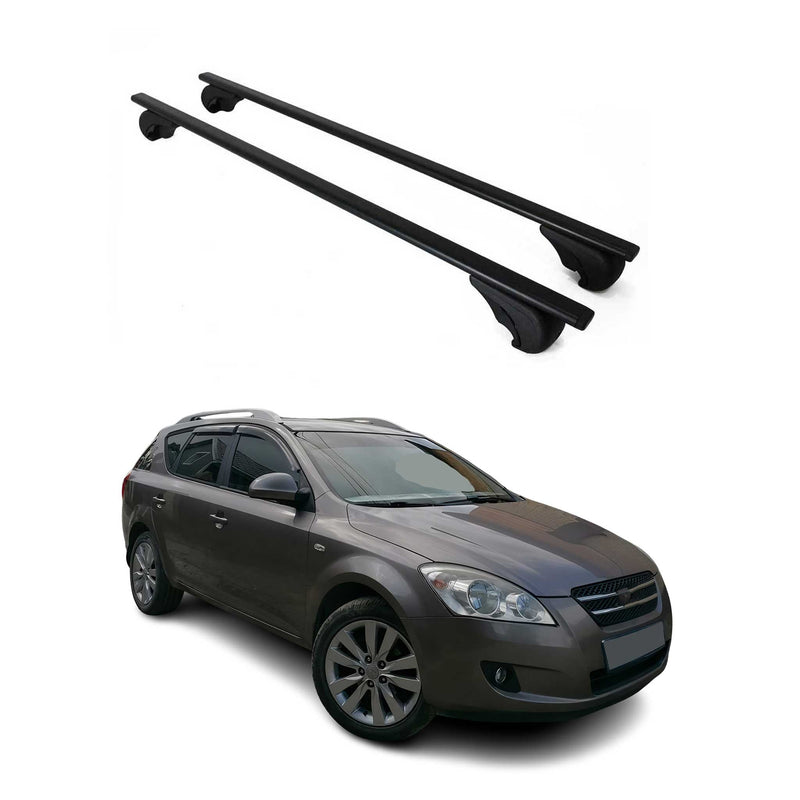 Dachträger Grundtäger für Kia Ceed 2007-2012 75kg Metall Schwarz 2 tlg