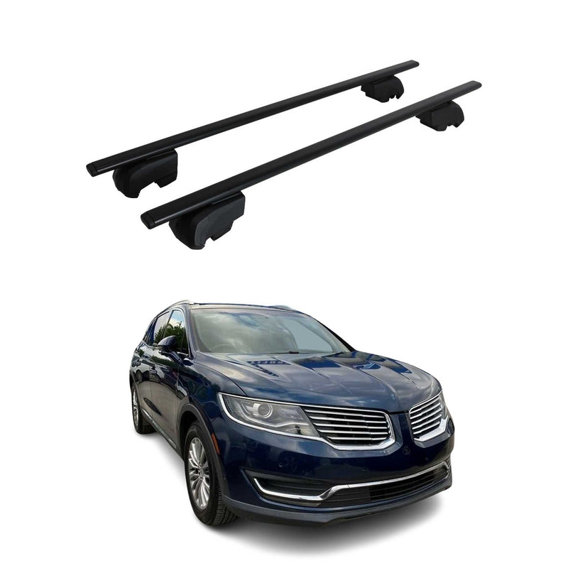 Dachträger Grundtäger für Lincoln MKX 2016-2018 75kg Metall Silber 2 tlg