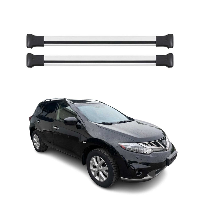 Dachträger Grundtäger für Nissan Murano 2007-2014 75kg Aluminium Silber 2 tlg