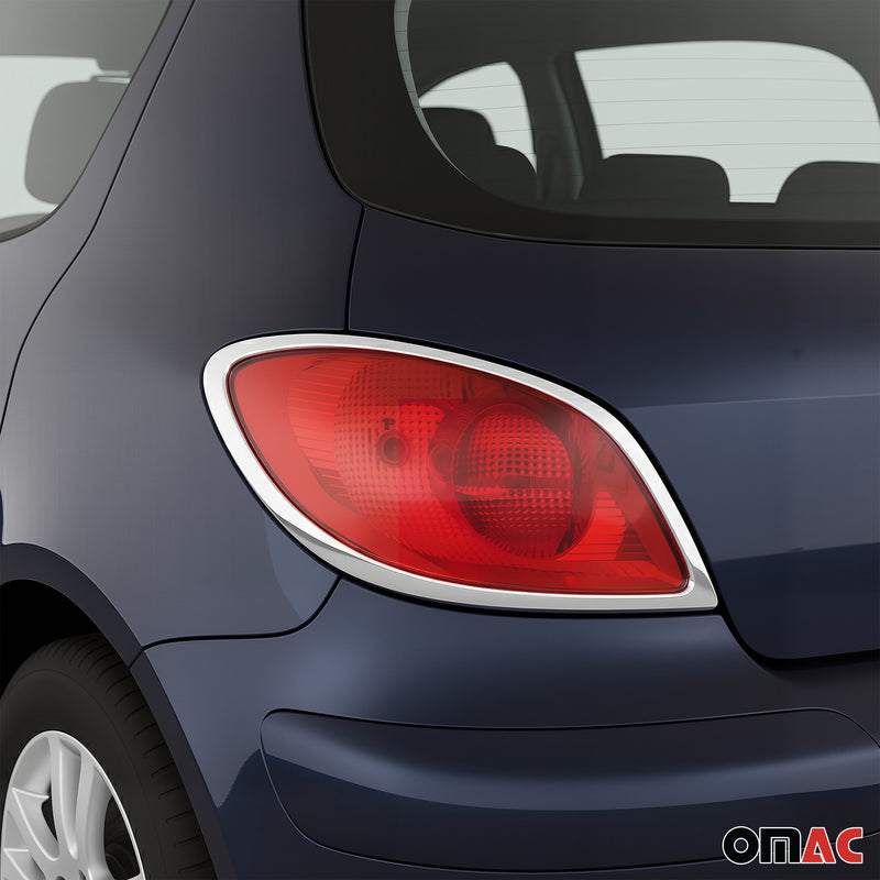 Rücklicht Leisten Heckleuchte für Peugeot 307 2001-2009 Chrom ABS Silber 2tlg