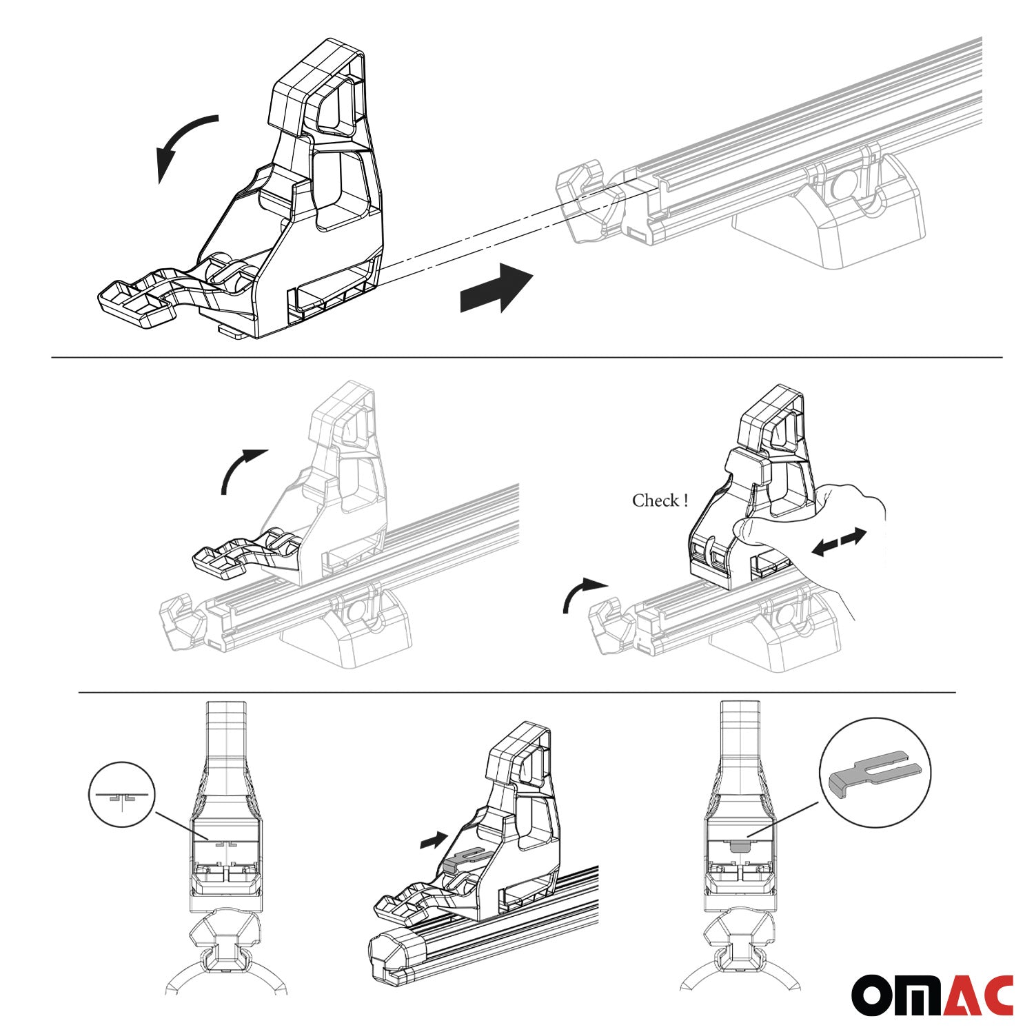 Ladungsbegrenzer Lastanschläge Load Stopper für Dachträger Einstellbar 4tlg
