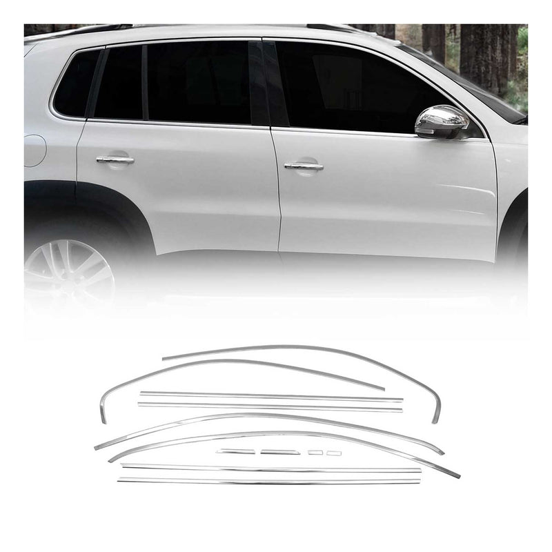 Fensterleisten Zierleisten für VW Tiguan mk2 2016-2024 Edelstahl Chrom 10tlg