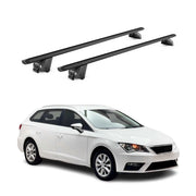 Dachträger Grundtäger für Seat Leon Kombi 2014-2026 100kg Alu Schwarz 2 tlg ABE