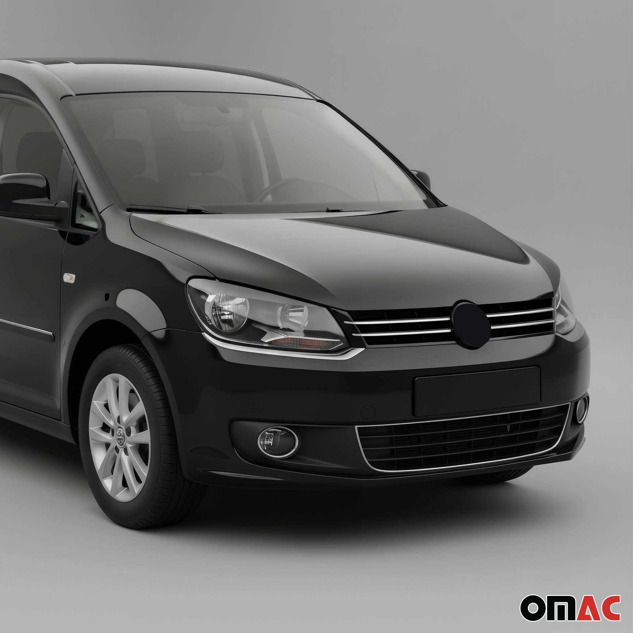 Scheinwerfer Leisten Böser Blick für VW Caddy 2010-2015 Edelstahl Chrom 2tlg
