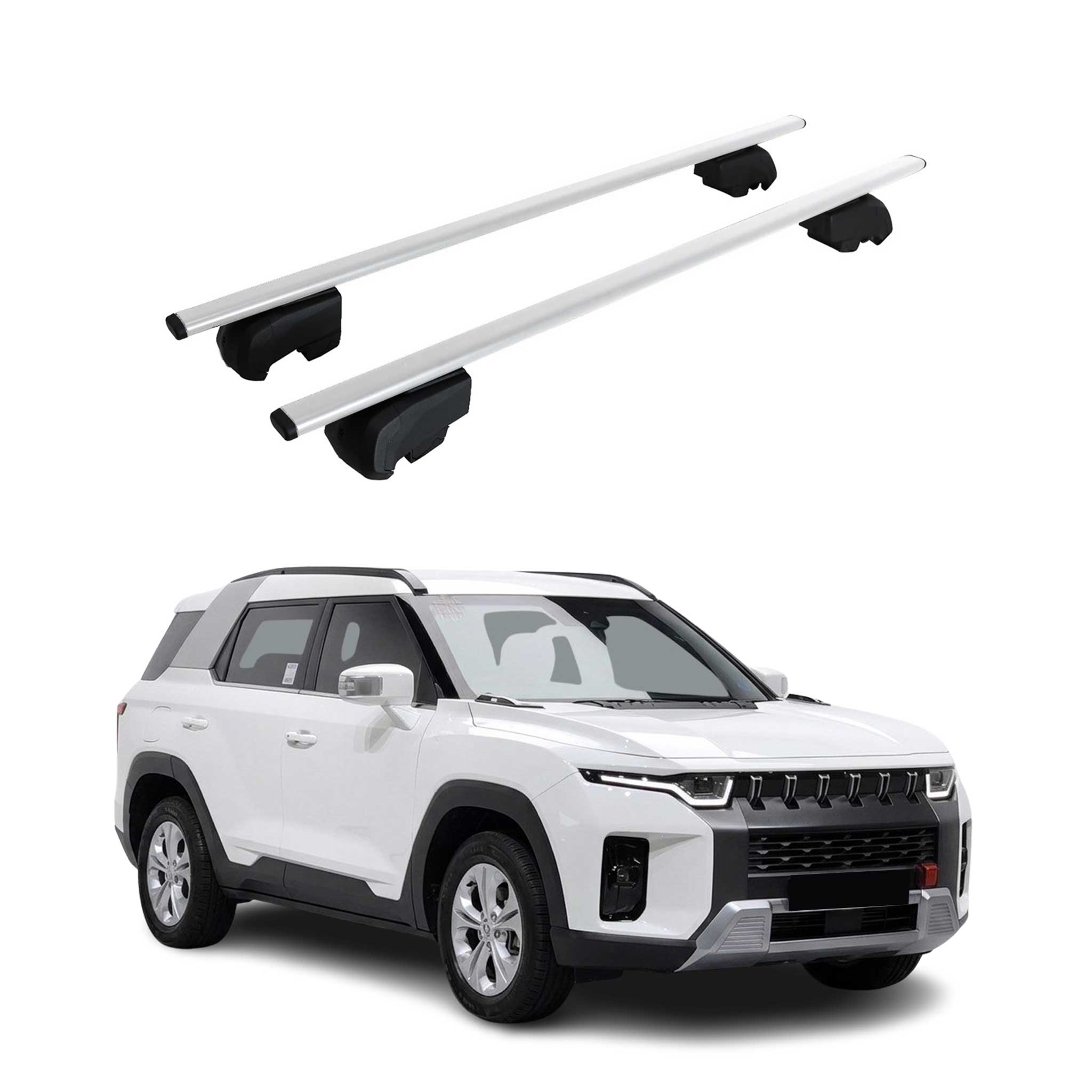 Dachträger für SsangYong Torres / KGM Torres 2022-2026 Metall Silber 2tlg
