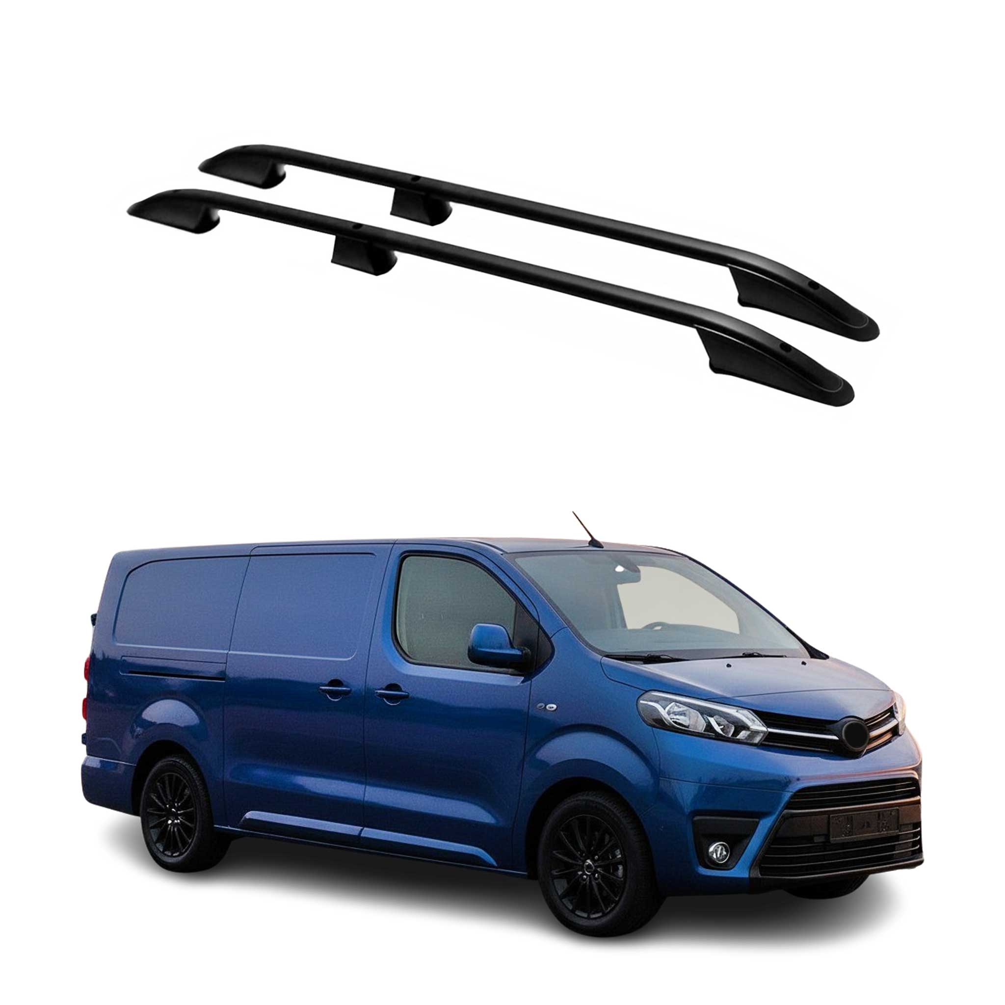 Dachreling Dachgepäckträger für Toyota Proace 2016-2026 Langer L3 Alu Schwarz