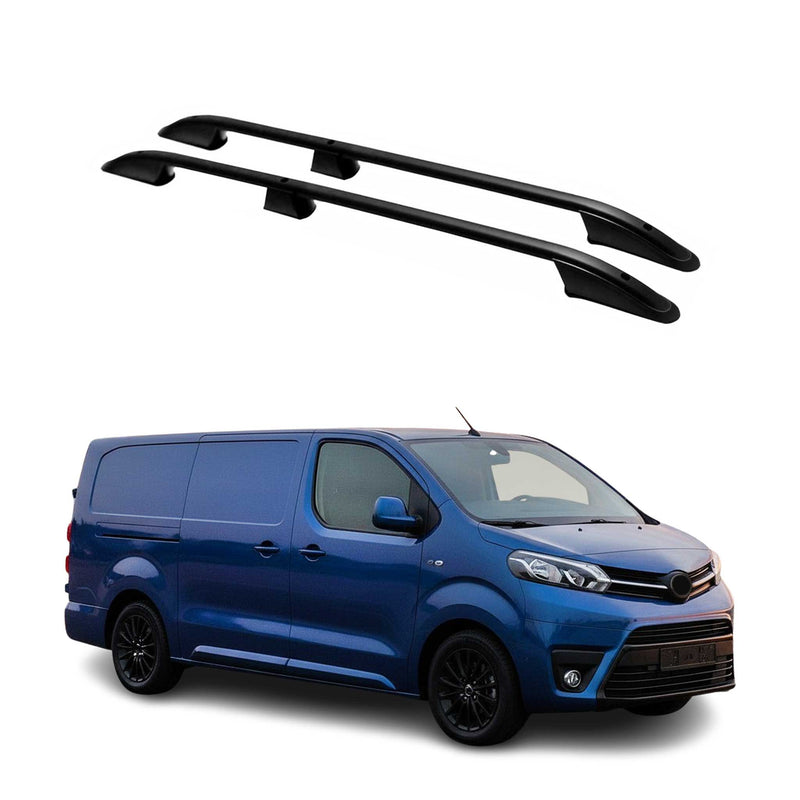 Dachreling Dachgepäckträger für Toyota Proace 2016-2024 Langer L3 Alu Schwarz