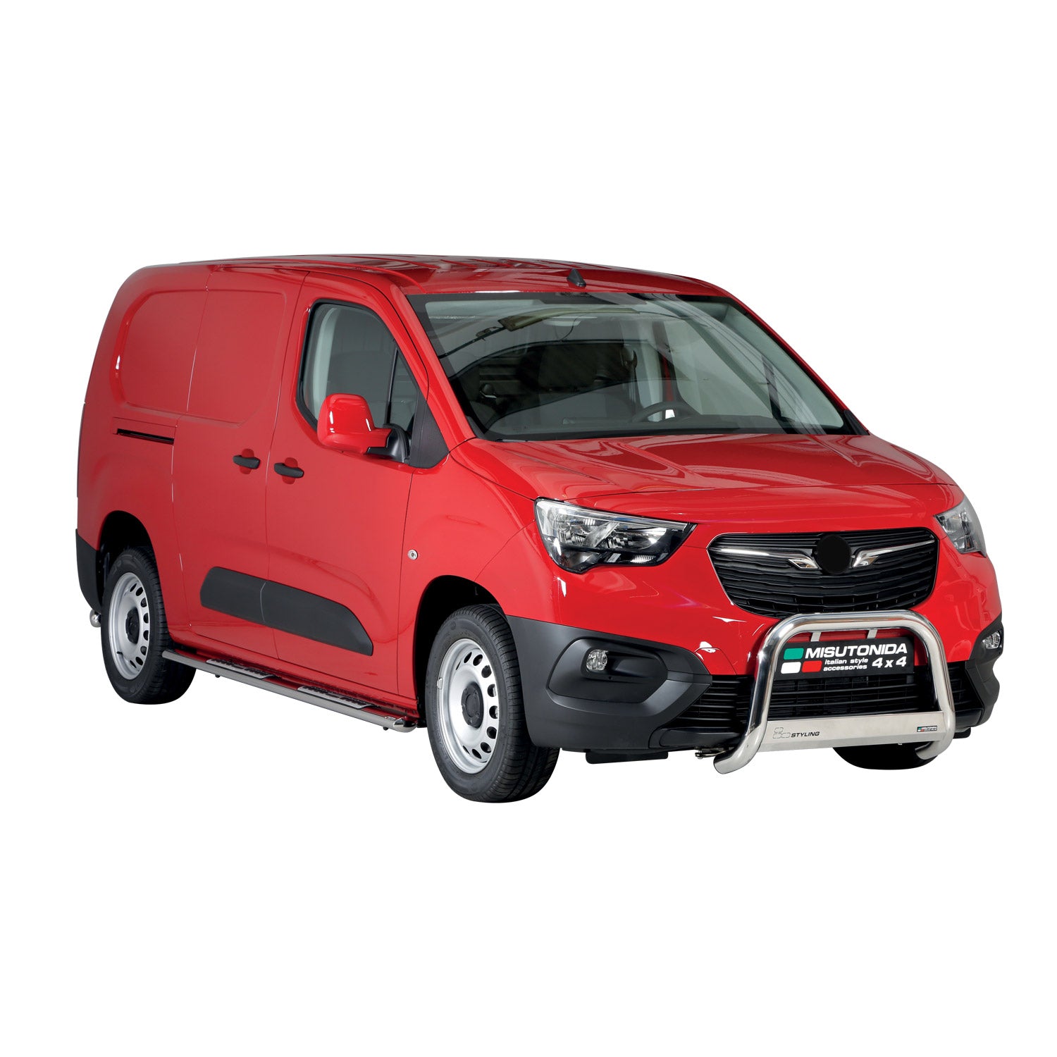 Edelstahl Seitenschweller Schwellerrohre für Opel Combo 2019-2026 Langer Silber