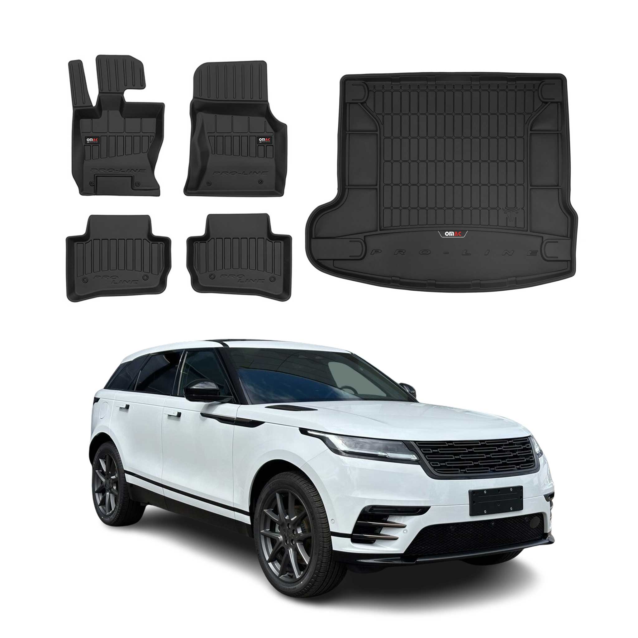 OMAC Fußmatten & Kofferraumwanne für Range Rover Velar L560 2017-2026 Gummi